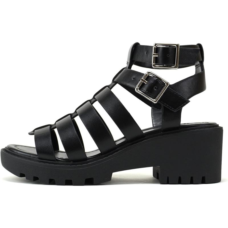 Soda “Rebirth” ~ Women Open Toe Fisherman Multi Strap Velcro Buckle Lug ...